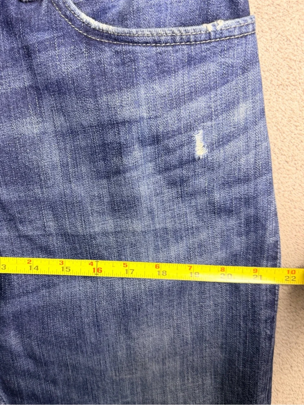 Banana Republic Vintage Straight Jeans Mens 34x30 Medium Wash Denim Whisker Fade
